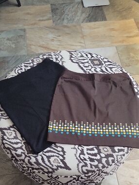 Skirt with Multicolor Dot Trim Also Black Skirt Never Worn